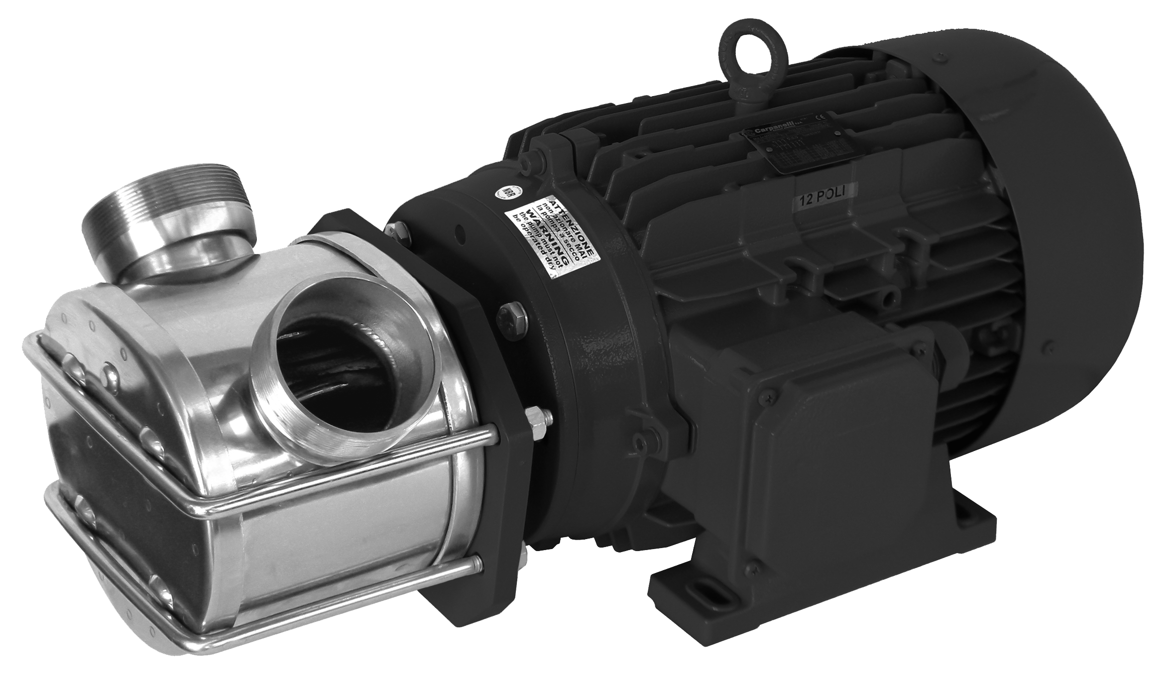 Impellerpumpe mit Motor und Klemmbrett